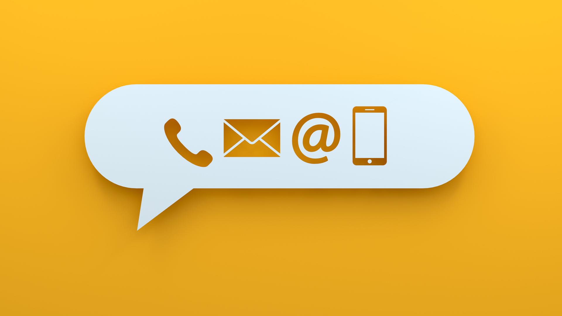 Contact Methods Speech Bubble